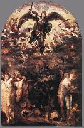 BECCAFUMI, Domenico Fall of the Rebellious Angels gjh oil painting on canvas